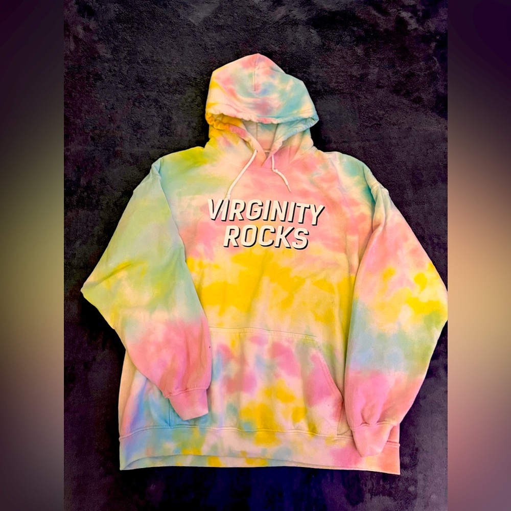 Tye Dye Virginity Rocks Hoodie